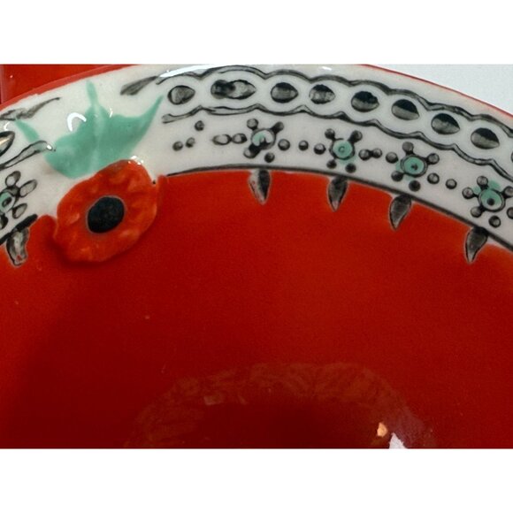 Set Of 2 Anthropologie Elka Ayala Hand-Painted Ceramic Mugs/Cups Twisted Handles - Picture 8 of 14